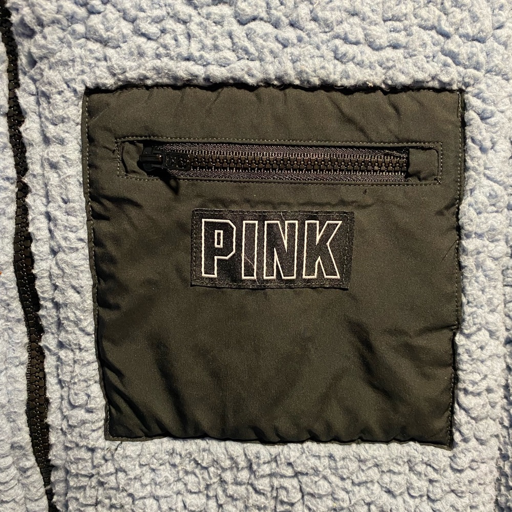 PINK fleece zip-up jacket